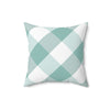 Gingham Green And White Check Spun Polyester Square Pillow in 4 Sizes, Home Decor, Throw Pillow