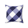 Gingham Blueberry And White Check Spun Polyester Square Pillow in 4 Sizes, Home Decor, Throw Pillow