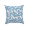 Curvy White Vine on Soft Blue Broadcloth Pillow 4 Sizes Square and 1 Lumbar Size, Home Decor, Pillows, Throw Pillow