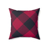 Buffalo Check Red And Black Spun Polyester Square Pillow in 4 Sizes, Home Decor, Throw Pillow