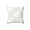 Gingham Cream And White Check Spun Polyester Square Pillow in 4 Sizes, Home Decor, Throw Pillow