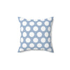 Blue And White Polka Dot Reverse Pattern Spun Polyester Square Pillow in 4 Sizes, Home Decor, Throw Pillow