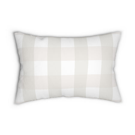 Tangerine And White Polka Dot Reverse Spun Polyester Lumbar Pillow 20 x 14, Home Decor, Throw Pillow