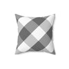 Gingham Gray And White Check Spun Polyester Square Pillow in 4 Sizes, Home Decor, Throw Pillow