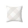 Gingham Cream And White Check Spun Polyester Square Pillow in 4 Sizes, Home Decor, Throw Pillow