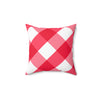 Gingham Red And White Check Spun Polyester Square Pillow in 4 Sizes, Home Decor, Throw Pillow