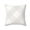 Gingham Cream And White Check Spun Polyester Square Pillow in 4 Sizes, Home Decor, Throw Pillow