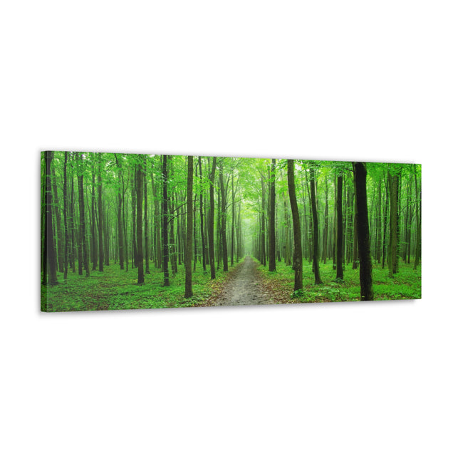 Green Trees Canvas Wall Art Gallery Wrap 36" x 12"