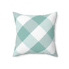 Gingham Green And White Check Spun Polyester Square Pillow in 4 Sizes, Home Decor, Throw Pillow