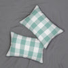 Gingham Green And White Check Spun Polyester Lumbar Pillow 20 x 14, Home Decor, Throw Pillow