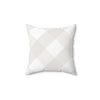 Gingham Cream And White Check Spun Polyester Square Pillow in 4 Sizes, Home Decor, Throw Pillow