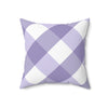 Gingham Lavender And White Check Spun Polyester Square Pillow in 4 Sizes, Home Decor, Throw Pillow