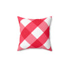 Gingham Red And White Check Spun Polyester Square Pillow in 4 Sizes, Home Decor, Throw Pillow