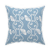 Curvy White Vine on Soft Blue Broadcloth Pillow 4 Sizes Square and 1 Lumbar Size, Home Decor, Pillows, Throw Pillow