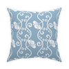 Curvy White Vine on Soft Blue Broadcloth Pillow 4 Sizes Square and 1 Lumbar Size, Home Decor, Pillows, Throw Pillow