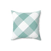 Gingham Green And White Check Spun Polyester Square Pillow in 4 Sizes, Home Decor, Throw Pillow