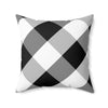 Gingham Black And White Check Spun Polyester Square Pillow in 4 Sizes, Home Decor, Throw Pillow