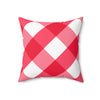 Gingham Red And White Check Spun Polyester Square Pillow in 4 Sizes, Home Decor, Throw Pillow