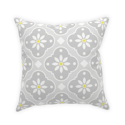 Daisy Deco in Grays Broadcloth Pillow 4 Sizes Square and 1 Lumbar Size, Home Decor, Pillows