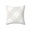 Gingham Cream And White Check Spun Polyester Square Pillow in 4 Sizes, Home Decor, Throw Pillow