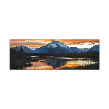 Floral Garden With Lake Canvas Wall Art - Square, 4 Sizes