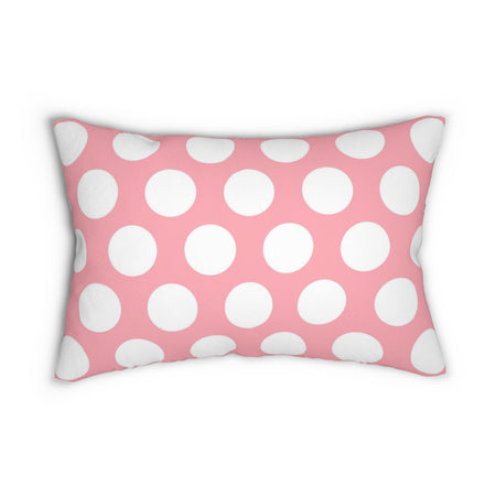 Navy And White Polka Dot Reverse Pattern Spun Polyester Square Pillow in 4 Sizes, Home Decor, Throw Pillow