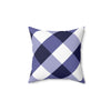 Gingham Blueberry And White Check Spun Polyester Square Pillow in 4 Sizes, Home Decor, Throw Pillow