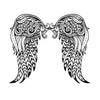 Angel Wings Boho Style Custom Metal Sign Powder Coated Steel Sign 5 Colors