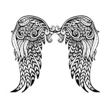 Angel Wings Boho Style Custom Metal Sign Powder Coated Steel Sign 5 Colors