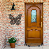 Beautiful Mandala Butterfly Metal Wall Art, 5 Colors, 6 Sizes