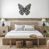 Beautiful Mandala Butterfly Metal Wall Art, 5 Colors, 6 Sizes
