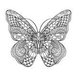 Beautiful Mandala Butterfly Metal Wall Art, 5 Colors, 6 Sizes