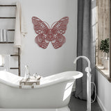 Beautiful Mandala Butterfly Metal Wall Art, 5 Colors, 6 Sizes