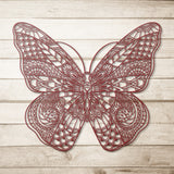 Beautiful Mandala Butterfly Metal Wall Art, 5 Colors, 6 Sizes