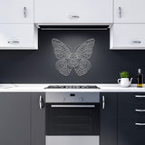 Beautiful Mandala Butterfly Metal Wall Art, 5 Colors, 6 Sizes