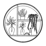 Circle_Shelf_With_Different_Plants_Desig_Black_Transparent_Mockup.png
