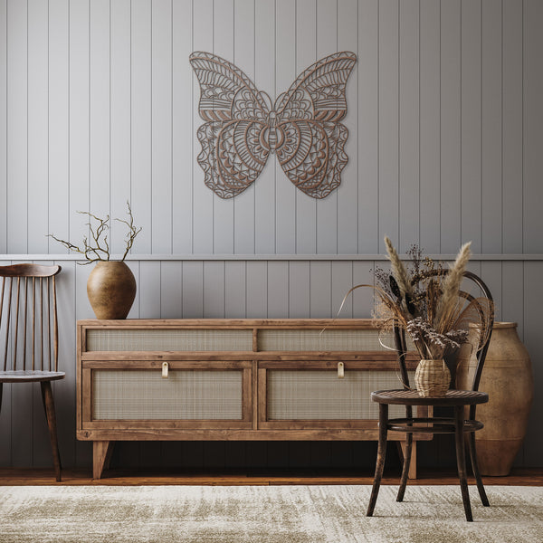 Cool Butterfly Design Metal Wall Art, 5 Colors, 6 Sizes