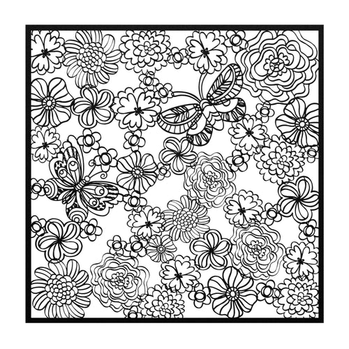 Flowers And Butterflies Metal Wall Art, 5 Colors, 6 Sizes
