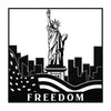 Freedom Statue of Liberty Custom Metal Sign Powder Coated Steel 5 Colors