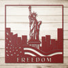 Freedom Statue of Liberty Custom Metal Sign Powder Coated Steel 5 Colors