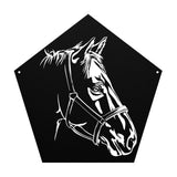 Horse Head Silhouette Metal Sign Powder Coated Steel Sign 5 Colors
