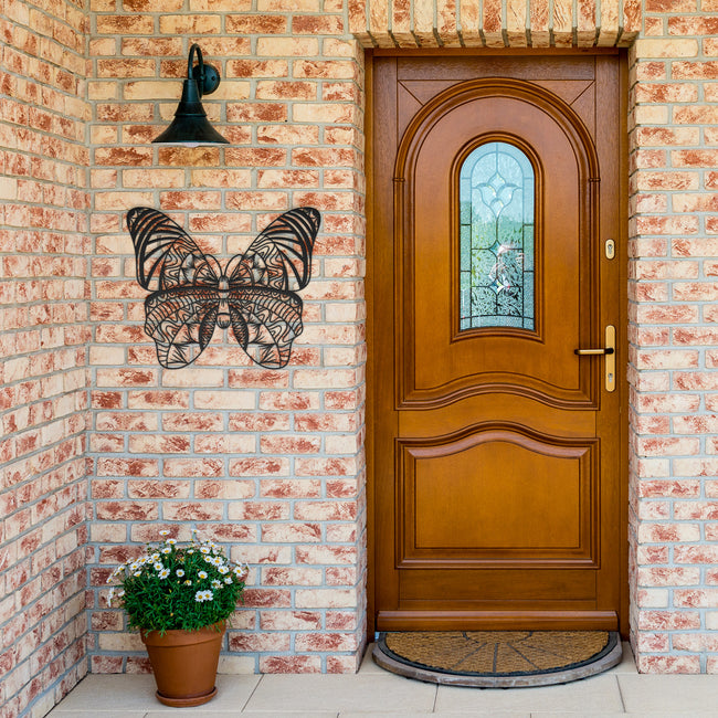 Jazzy Butterfly Design Metal Wall Art, 5 Colors, 6 Sizes