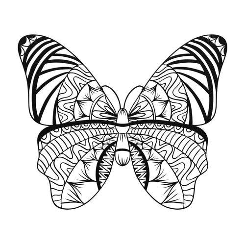 Jazzy Butterfly Design Metal Wall Art, 5 Colors, 6 Sizes