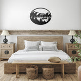 Mountain Lake With Canoe Custom Metal Sign Powder Coated Steel 5 Colors