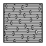 Squiggle Maze Abstract Design Metal Sign, Multiple Sizes and Colors