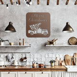Vintage Truck With Christmas Tree Custom Metal Sign Powder Coated Steel Sign 5 Colors