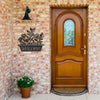 Welcome Flowers In Pot Custom Metal Sign Steel Sign Powder Coated 5 Colors