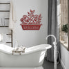 Welcome Flowers In Pot Custom Metal Sign Steel Sign Powder Coated 5 Colors