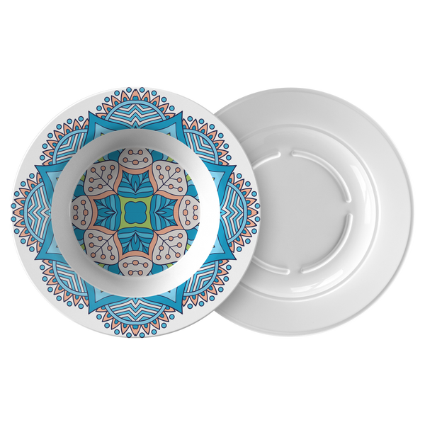 Adele Mandala Designer 8.5 Inch Bowl - Microwave, Dishwasher Safe - Mind Body Spirit