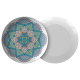 Adele Mandala Designer Plate 10 Inch - Microwave, Dishwasher Safe - Mind Body Spirit